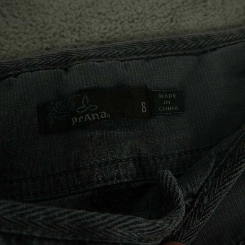 prAna Kadri Pants Womens 8 Gray Organic Cotton Ripstop Hiking Cargo Jogger - Picture 6 of 13